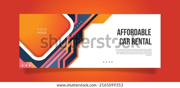 Car rental\
social media cover template. -\
Vector.