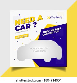 Car Rental Social Media Post Template, 100% Editable