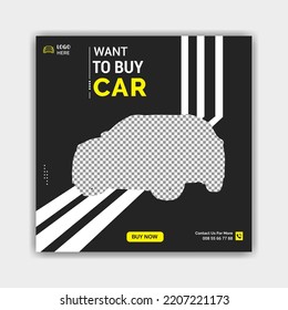 Car Rental Social Media Post Instagram Post Template
