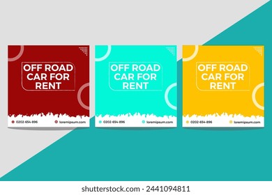 Car rental social media post, Car booking business promotion, Car rental business marking social media template