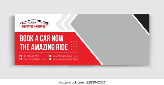 Car Rental Timeline cover template, Modern creative Digital marketing timeline cover, Business and Corporate story post timeline cover design