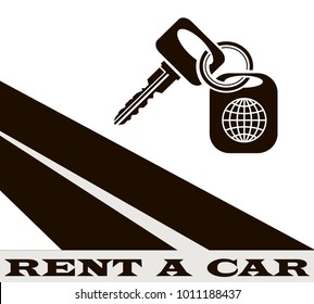  Car rentals logo, icon, symbol, emblem. Vector illustration.