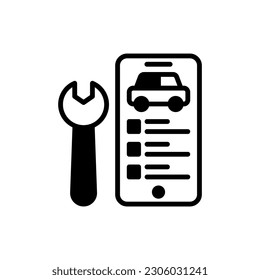 Auto Repair Application Symbol in Vektorgrafik. Illustration