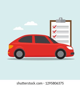 Car repair and auto service icon. Vector illustration for insurance service.