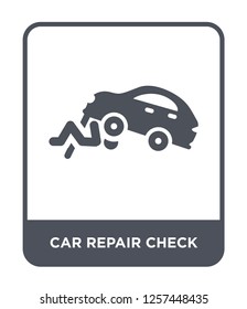 car repair check icon vector on white background, car repair check trendy filled icons from Mechanicons collection, car repair check simple element illustration