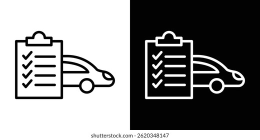 Car repair check list icon vector for web and mobile app. Symbol isolated.