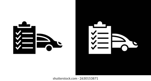 Car repair check list icon concept, vector illustration