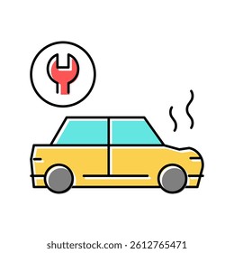 car repair color icon vector. car repair sign. isolated symbol illustration
