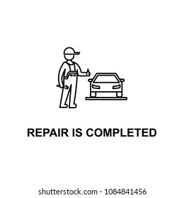 car repair is completed icon. Element of car repair for mobile concept and web apps. Detailed  icon can be used for web and mobile. Premium icon on white background