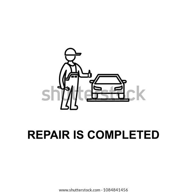 car repair is completed
icon. Element of car repair for mobile concept and web apps.
Detailed  icon can be used for web and mobile. Premium icon on
white background