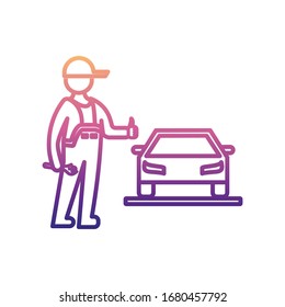 car repair is completed nolan icon. Simple thin line, outline vector of Cars service and repair parts icons for ui and ux, website or mobile application
