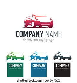 Car repair or delivery service label. Vector logo design template. 