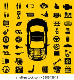 Car repair Engine vector