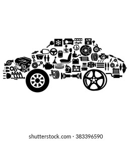 Car repair Engine vector