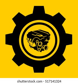 Car repair Engine vector