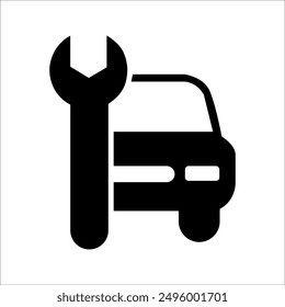 Car repair equipment outline icon in flat style. Car repair illustration icon element.