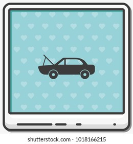 Car repair flat vector icon.