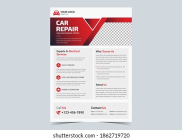 Car Repair Flyer, Auto Repair, Business, Automotive Service, Automobile, Service Car, Maintenance, Car Fix, Oil Change Flyer