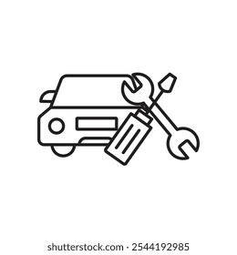 Icono de la reparación del coche. icono aislado del Vector.