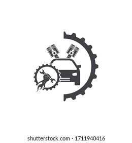 car repair icon logo vector illustration design template