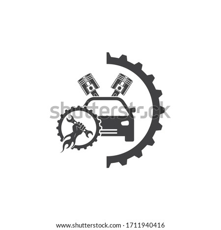 car repair icon logo vector illustration design template