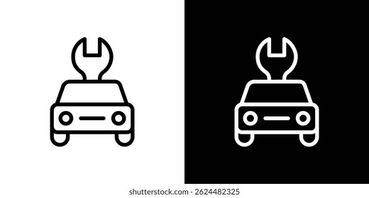 Car repair icon. Logotype vector set