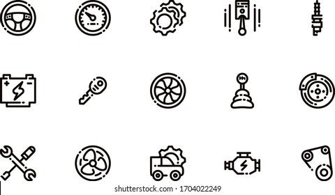 Car repair icon.  Mechanic icon. Car icon.