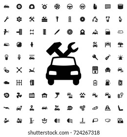 Car repair icon. set of filled car service icons. svg