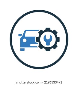 Car repair icon. Simple editable vector graphics.