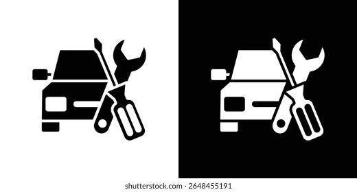 Car repair icon symbol collection. Flat vector stock illustration.