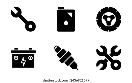 car repair icon symbol vector template collection