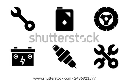 car repair icon symbol vector template collection