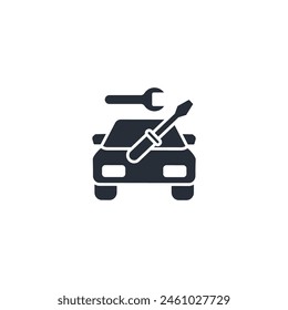 car repair icon. vector.Editable stroke.linear style sign for use web design,logo.Symbol illustration.