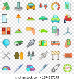 Car repair icons set. Cartoon style of 36 car repair vector icons for web for any design