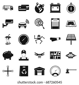 Car repair icons set. Simple set of 25 car repair vector icons for web isolated on white background