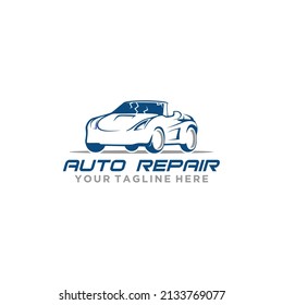 Car repair logo concept automotive maintenance service automotive vehicle diagnostic technology