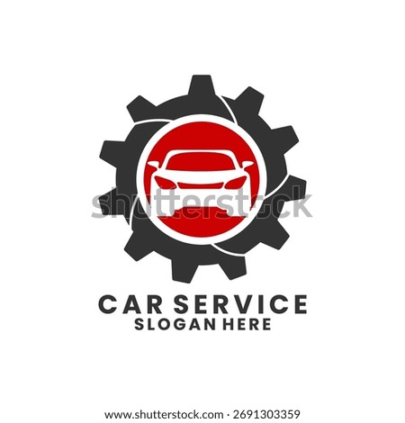 Car repair logo design. Auto service logo icon. car service with circle gear logo design vector template