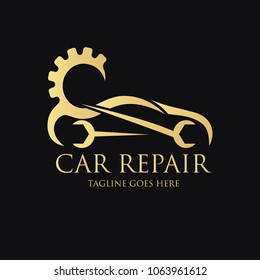 car repair logo design template. Vector illustration