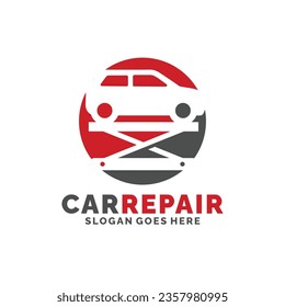 Ilustración vectorial del logotipo de reparación de automóviles