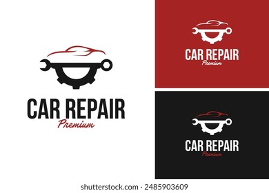 Autoreparatur Logo Design Vektorillustration Vorlage Idee