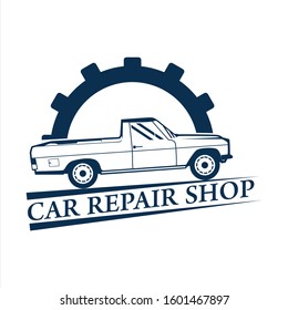 car repair logo design. vintage style