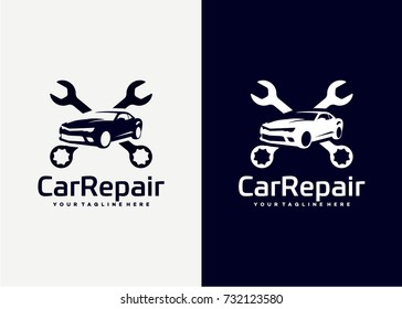 Car Repair Logo Template Design. Creative Vector Emblem for Icon or Design Concept