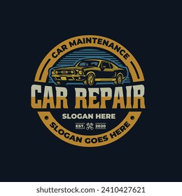 Car Repair Logo Vector Template Set. Ready Made Logo. Vector Isolated. Best for Car Repair Garage and Mechanic Related Industry