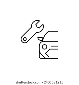 car repair outline thin icon. balance symbol. good for web and mobile app