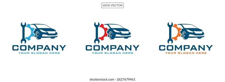 Car Repair and Restoration Service Logo Icon vector illustration stock