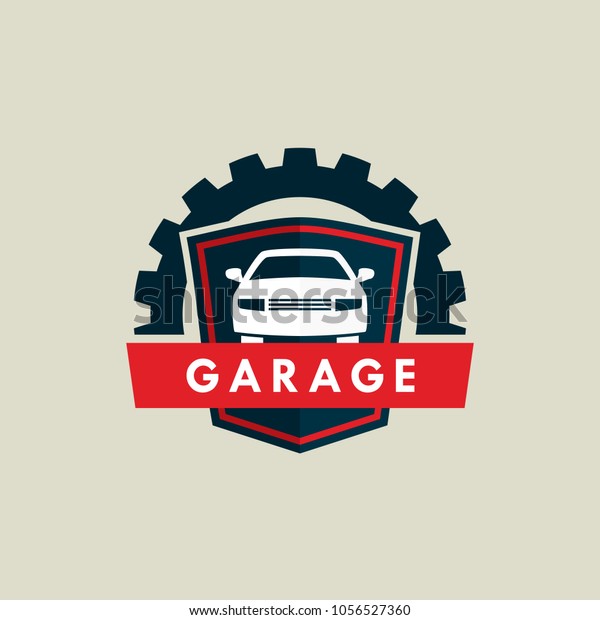 car repair\
service and garage logo\
template