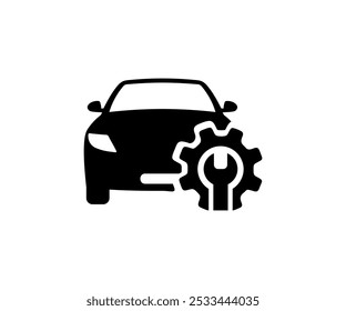 Car repair service icon. Service, repair, engine, battery, wheel, diagnostic, mechanic, automobile, maintenance and garage vector design and illustration. 
