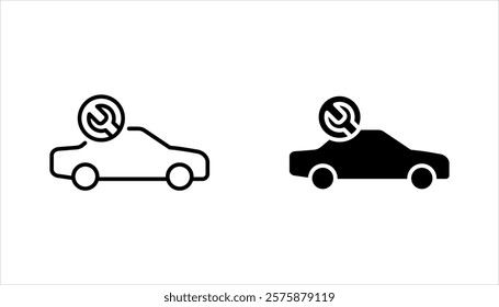 Car repair service icon set. Containing car mechanic, vector illustration on white background
