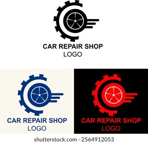 Car repair and service logo. Garage logo design