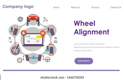 Car repair and service. Mechanic repairs and diagnostics car in building of auto service.  Repair machines, equipment. Vector illustration